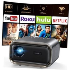 Projector with WiFi and Bluetooth, Mini-Projector: Auto Focus/Keystone -