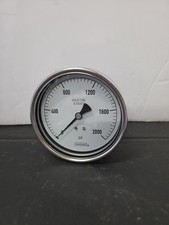 ASHCROFT 4-1/2" Pressure Gauge, 0 to 2000 PSI 45-1379SS-04B-2000