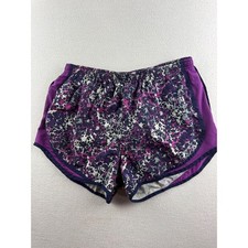 Nike Dri-FIT Womens Purple Splatter Print Running Athletic Shorts Size L