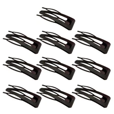 10pcs Black Color Metal Single Prong Alligator Clip Durable Duckbill Hair C
