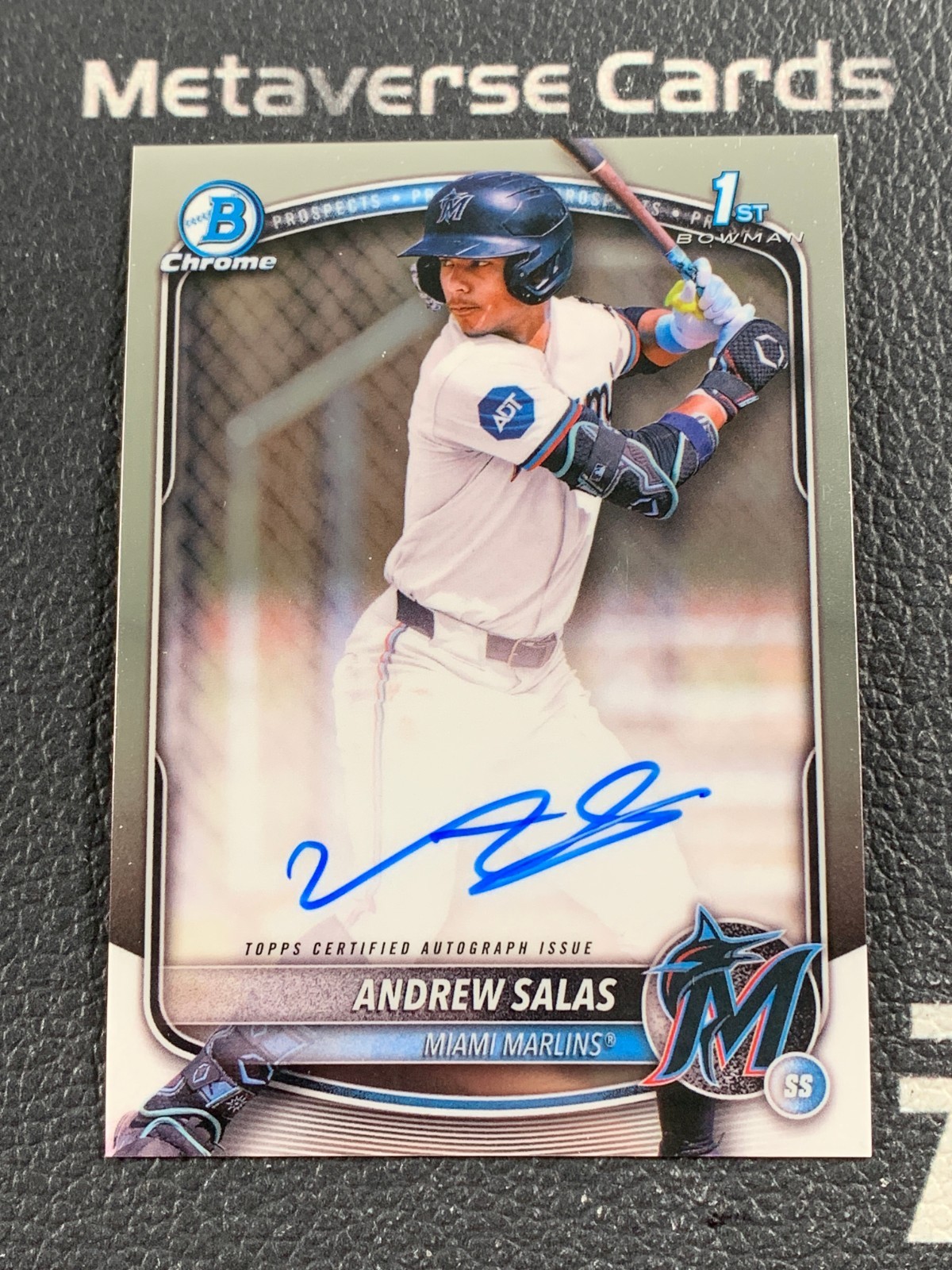 2025 Bowman Chrome Andrew Salas 1st Prospects Auto Miami Marlins