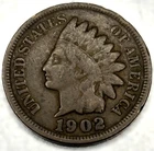 1902 Indian Head Cent Penny Good Condition 1c One Cent US Coin- 0907