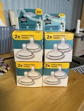 Tommee Tippee Advanced Anti-Colic Bottle Nipple  3m Med Flow  4 Boxes  2 Per