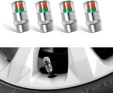 4 Pcs Tire Pressure Monitor Valve Stem Caps