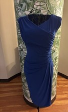 Ralph Lauren Bleu Dress Cowl Neck Sleeveless Size 2 In excellent condition 