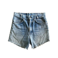 Vintage 70s Levi  s Orange Tab 646 517 Light Wash Cut Off Shorts Fits Size 25