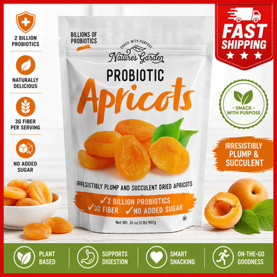 Nature's Garden Probiotic Apricots Plump Dried Fruit 32 oz