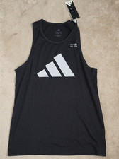 BNWT Adidas Mens Climacool Training Tank Top Black Slim Fit Gym Vest Size M