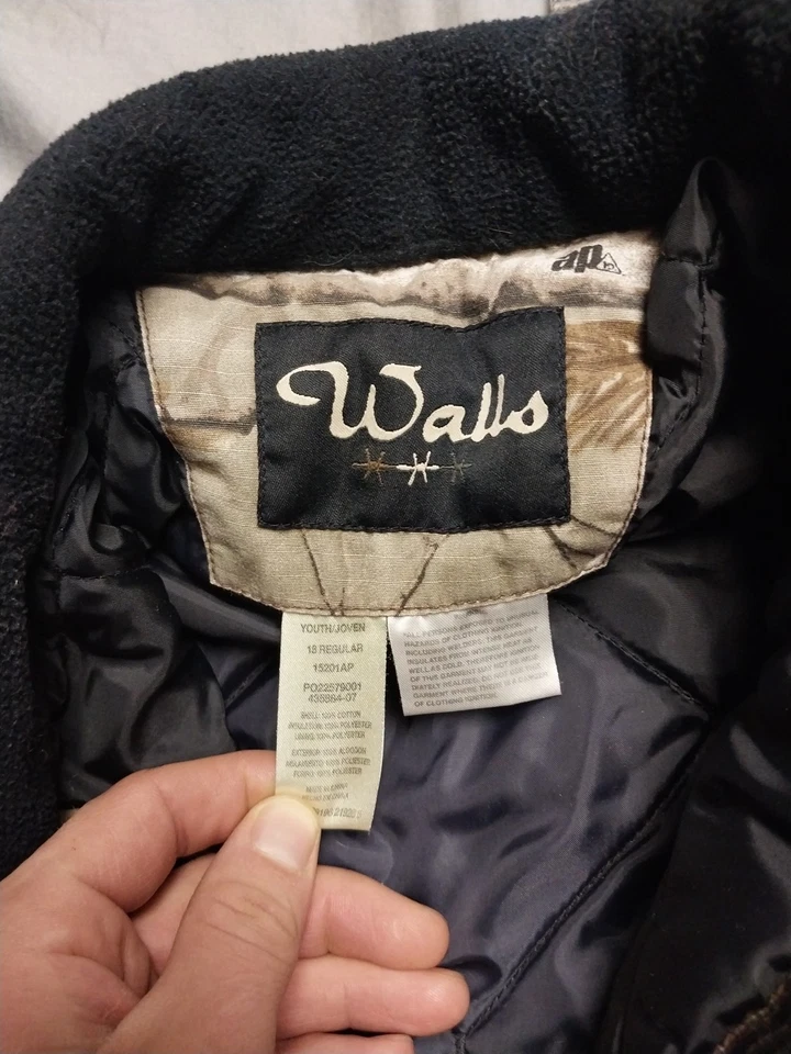 Walls Coveralls Youth 18 Camo Insulatted Realtree - Image 2 of 4