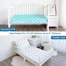 Crib Sheets for Boys or Girls 2-Pack, Fitted Crib Sheet 52'' X 28'' for Stand...