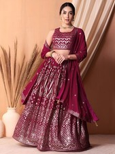 Festive Party Wear Georgette Lehenga Choli With Thread  Sequin Work