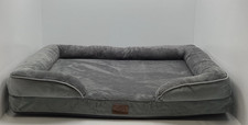 Bedsure Orthopedic Dog Bed, Bolster Dog Beds for Medium Dogs - Foam Sofa