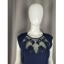 Marineblaues Kleid mit besticktem Schleier - Naf Naf - Größe 40 - Bild 1 von 7