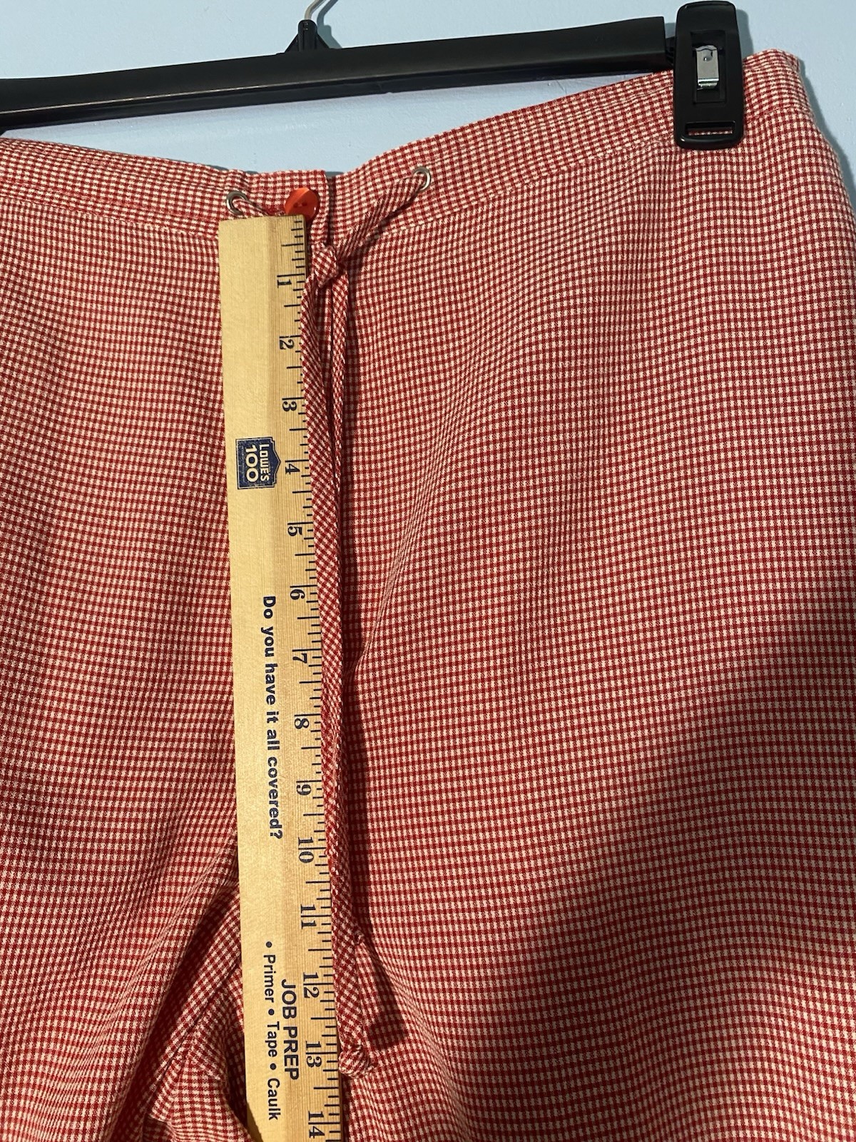 Red Gingham Check Lightweight Drawstring and Zip … - image 6