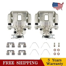 Pair Rear Brake Calipers W Bracket For 08-12 Honda Accord 2009-2014 Acura Tsx