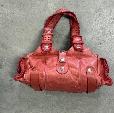 Vintage Chloé Silverado leather shoulder bag with silver-tone hardware