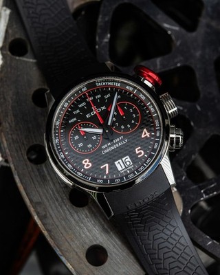 EDOX Chronorally Chronograph 38003 TINRO CARO Watch Men Titan Wristwatch Quartz