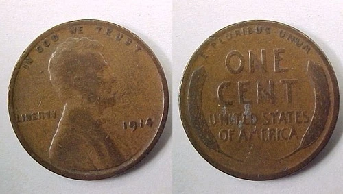 1914 P Lincoln Cent Good - Very Good G - VG