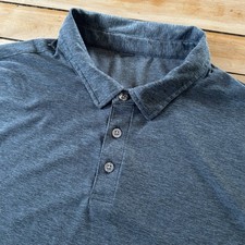 Vuori Strato Tech Polo Shirt Mens L Green Heather Performance Stretch Golf