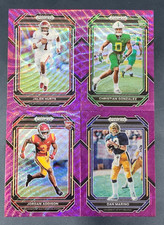2023 Prizm Draft Picks Football PURPLE WAVE PRIZMS You Pick - 2 Card Minimum