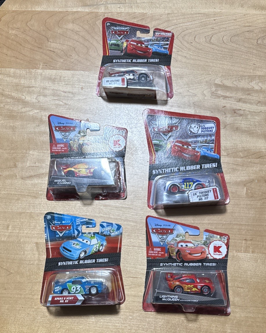 Disney Pixar Cars Synthetic Rubber Tires Lot Of 5 Mattel***