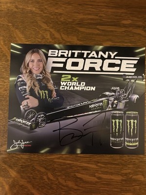 Brittany Force Signed  8 X 10 Card Nhra Drag Racing Autographed 2023 #1