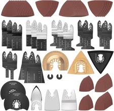 87pc Oscillating Tool Saw Multitool Blades Wood Metal Plastic Sandpaper Kit Set