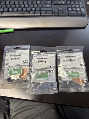 LIBERTY AV SOLUTIONS 1A68TPZA0 C6A SHIELDED 180-DEGREE KEYSTONE CAT6A Lot Of 3