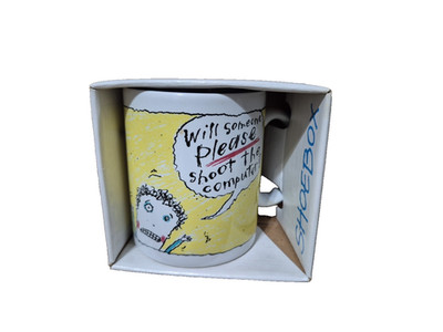 Will Someone Please Shoot The Computer?  Coffee Mug Shoebox Greetings Hallmark