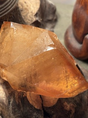 Beautiful Gemmy Golden Elmwood Calcite With Sphalerite~ Giant Point 380g