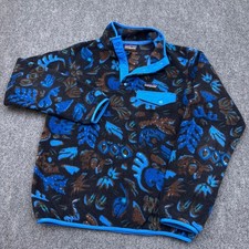Patagonia Lightweight Synchilla Snap-T Women's Small Across Oceans: Pitch Blue