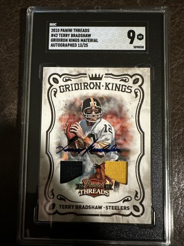 2010 Panini GRIDIRON KINGS Terry Bradshaw Auto/Game Worn Patch  13/25