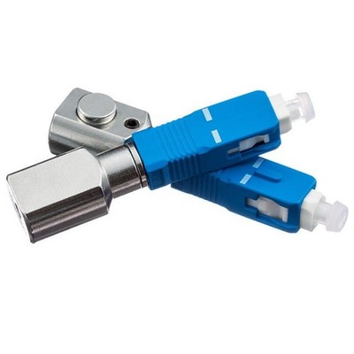 SC UPC Optical Connector Circular Bare Fiber Flange Temporary Adapter OTDR Test