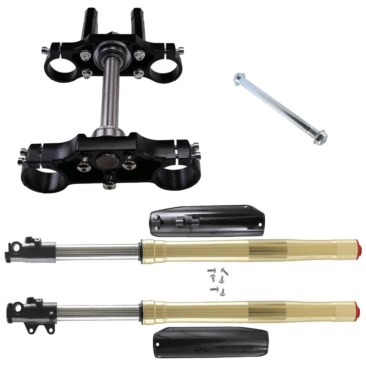Upside Down Dirt Pit Bike Forks 790mm 45/48mm Triple Tree 15mm Axle Disc Brake