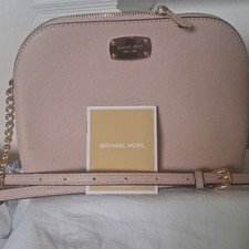 Michael Kors Pink Zip Crossbody Bag Gold Hard...