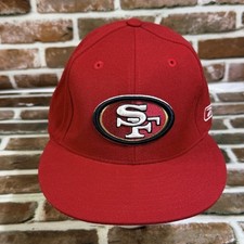 Vintage San Francisco 49ers Snapback Hat Reebok Authentic Team Wool 7 5/8