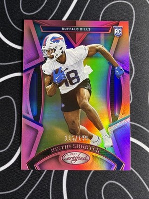 2023 Panini Certified - Rookies Justin Shorter #132 Mirror Pink /199 (RC)