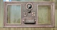 Large Brass US Post Office COMBINATION PO Box Door WITHOUT Glass
