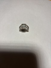 David Yurman Albion Prasiolite Ring Sterling Silver With Diamonds 7mm Size 8