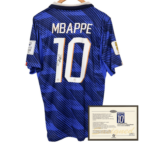 2026 France Mbappe Signed Style Home Player Version Soccer Jersey Football Shirt