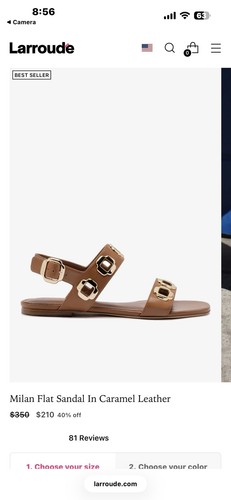 Larroude Women's Milan Flat Sandals 11