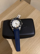Mens Watches Nautica Pacific Beach Blue Silicone Strap Watch New