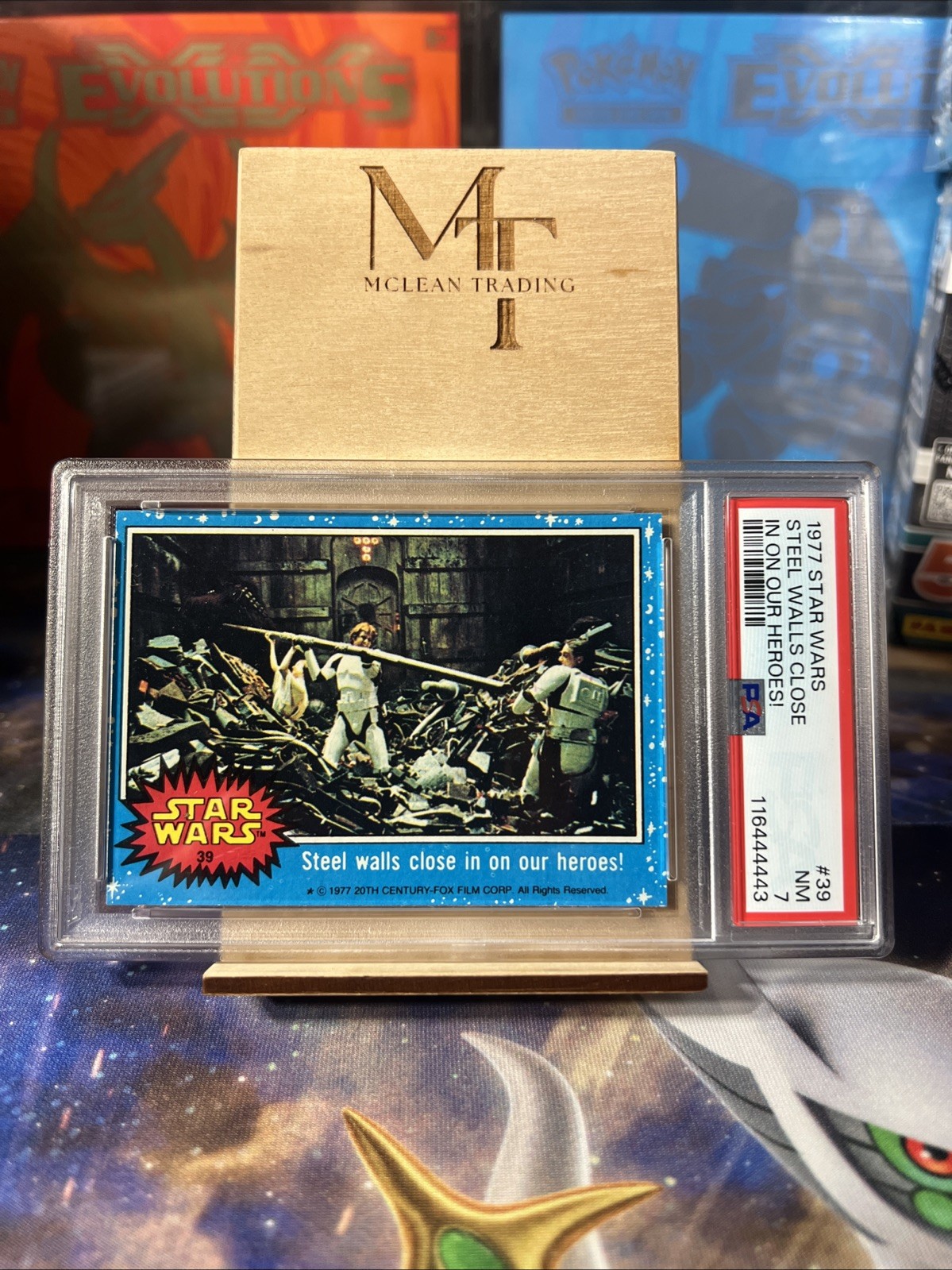 1977 Topps Star Wars Steel Walls Close In On Our Heroes! No. 39 PSA 7