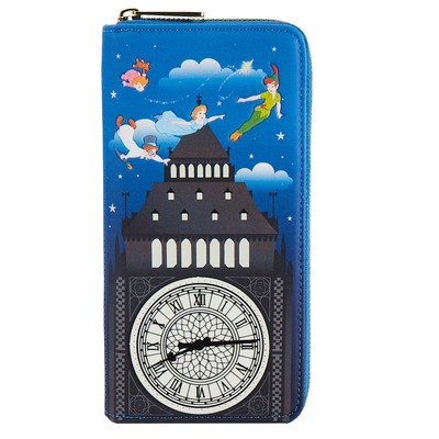 Disney Peter Pan Clock Glow in the Dark Zip Around Wallet