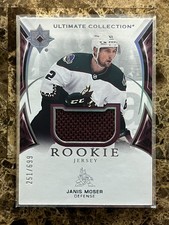 Janis Moser 2021-22 Ultimate Collection Rookie Jersey Card #188  251/699. rookie card picture
