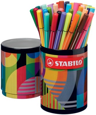 STABILO Fasermaler Pen 68 45er Metalldose ARTY 45 Stück