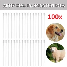 100pcs Canine Dog Goat Sheep Artificial Insemination Breed Whelp Catheter Rod