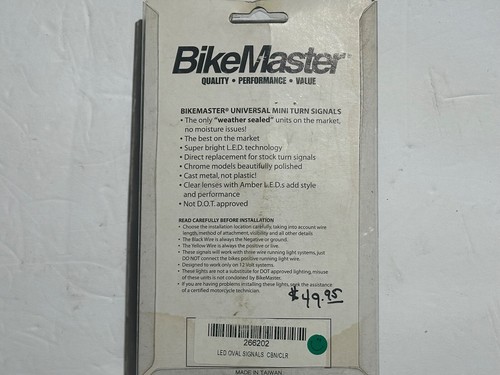BIKEMASTER Motorcycle LED Universal Oval Mini Turn Signals (266202) - 第 7/10 張圖片