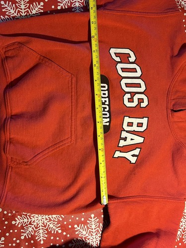 Red Coos Bay Oregon Youth size s hooded sweat shirt d4 - Picture 13 of 16