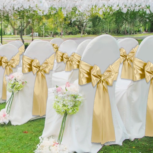 12 Pack Satin Table Runners 12 x 72 Inches Long Gold Table Runners Wedding Ta... - Picture 4 of 9